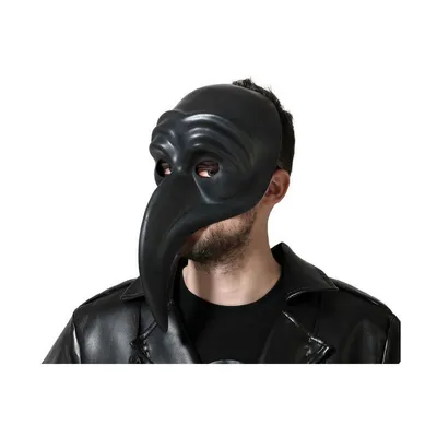 Image de Masque de médecin d'Halloween noir