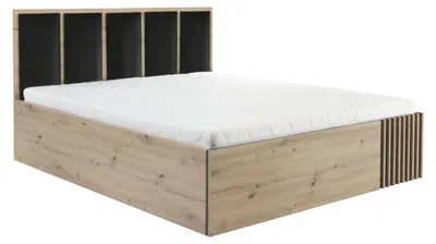 Obrázek produktu pro Postel NAKUSP - buk - úložný prostor - čelo - rošt - 188 x 100 x 207 cm