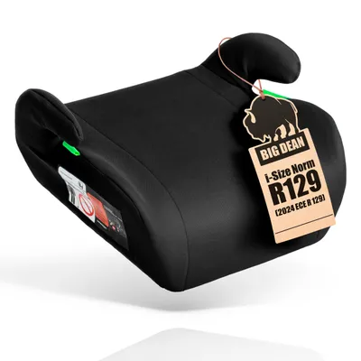 Produktbild von Kindersitzerhöhung nach neuster i-Size Norm R129 Schwarz Sitzerhöhung (125-150cm) Kinder Auto BigDean
