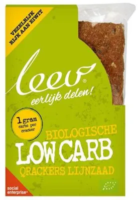 Productafbeelding van Leev Qrackers Lowcarb (3 X 2 stuks)