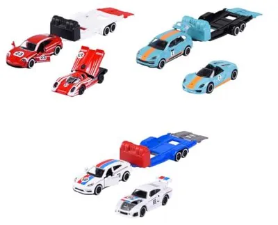 Imagen del producto de Remolque Porsche Deluxe para Majorette, juego de vehículos, 3 años o más, metal, varios colores