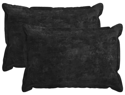 Immagine prodotto di vidaXL, 2 federe per cuscini, HOUTEN, antracite, 50 x 80 cm, tessuto in ciniglia