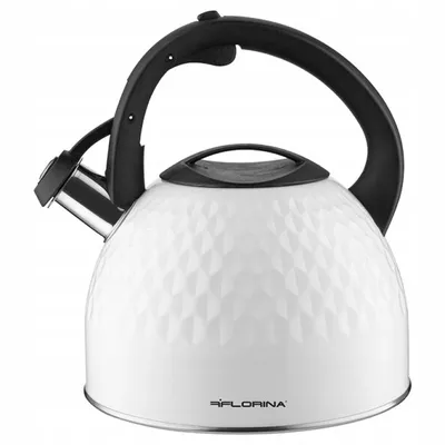 Produktbild von FLORINA DIAMOND Edelstahl Wasserkessel / Teekessel mit Pfeife 2,5 l