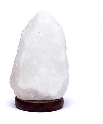 Obrázok produktu pre Soľná lampa biela s káblom a žiarovkou - ±2000-3000g