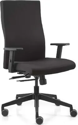Produktbild von Trendoffice to-strike, Gepolsterter Sitz, Gepolsterte Rückenlehne, Schwarz, Schwarz, Stoff, Stoff