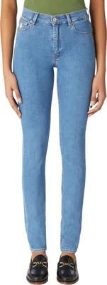 Zdjęcie produktu dla Spodnie damskie Trussardi 150 Skinny jeansowe proste niebieskie W32