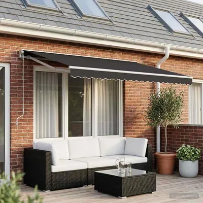Produktbild von vidaXL Ersatzstoff für Markise Anthrazit 600x350 cm Polyester
