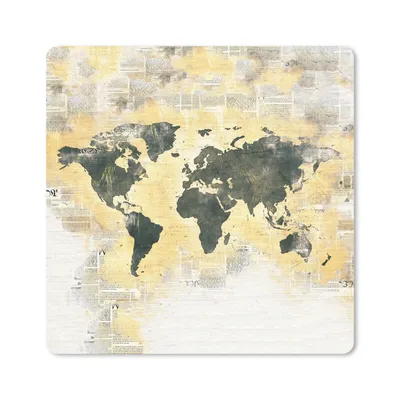 Produktbild von MuchoWow® Mauspad Mousepad Weltkarte - Abstrakt - Vintage 30x30 cm - Mousepads - Maus Mat - Pad - Mausunterlage - Gaming