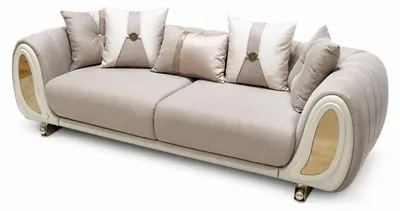 Zdjęcie produktu dla Komplet wypoczynkowy: sofa, fotele. Kolor: beżowy. Styl: nowoczesny. Cechy: komfortowy, elegancki