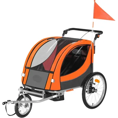 Obrázok produktu pre Prívesný vozík na bicykel - Košík na bicykel - Prívesný vozík na bicykel - Košík na bicykel pre deti - Detiaci prívesný vozík - Skladací detský kočík