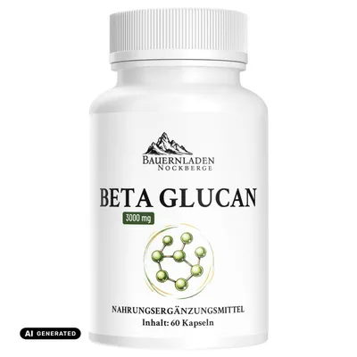 Produktbild von Bauernladen Nockberge | Beta Glucan 3000 mg | 10 Tage Kur | Kapselform, KI-generiertes Bild