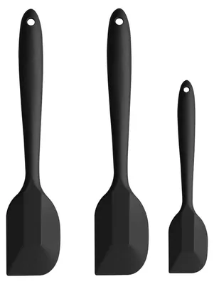 Produktbild von 3-teiliges Silikonspatel-Set mit langem Griff, hitzebeständiger und antihaftbeschichteter Oberfläche zum Kochen und Backen.