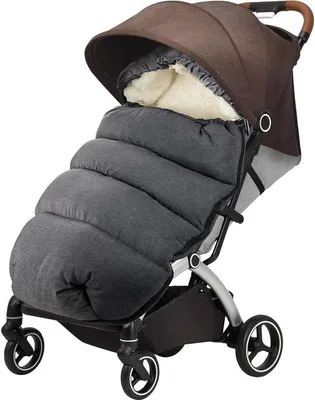 Produktbild von Unyqoos® Universeller Winter‑Fußsack für Kinderwagen – doppellagig, wasserdicht, mit Wolle, 2‑Wege‑Reißverschluss, kompatibel mit 3/5‑Punkt Gurten, bis −30 °C