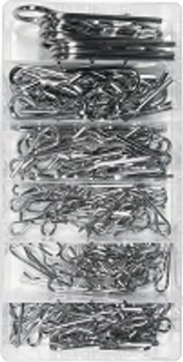Produktbild von Umfangreiche Federsplinte-Sortiment, Sicherungssplinte Stärke 2-4 mm 150-tlg.