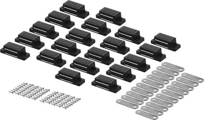 Productafbeelding van Famanu Magneetsluiting, zuignagels, meubelmagneten, 20 mm - zwart/wit
