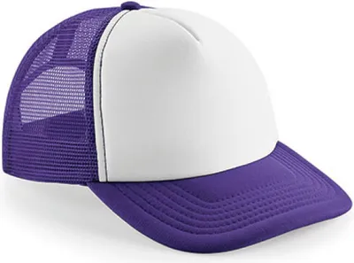 Zdjęcie produktu dla Beechfield B645 | Vintage Snapback Trucker Cap / Cap / Hat - Kolor: Purple/White - Rozmiar: One Size