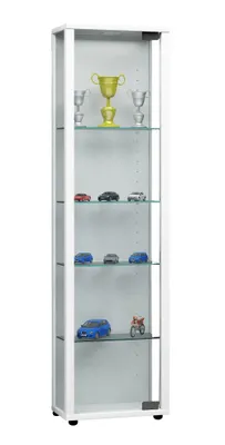 Zdjęcie produktu dla Szklana obudowa stojąca | Etui na wyświetlacz Szkło z bezpiecznym szkłem ESG | Wymiary ok. H. 115 x W. 33 x D. 18 cm | Stand case glass | Nowoczesne i oszczędne miejsce | Szklana szafka ekspozycyjna – Edana Mini