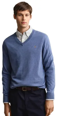 Imagen del producto de GANT: Camiseta clásica de algodón con cuello en V