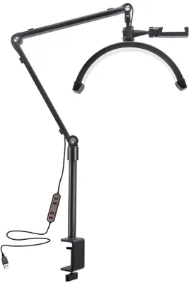 Imagen del producto de Lámpara LED regulable con forma de media luna y tonos de color ajustables, ideal para diversos usos