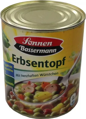 Produktbild von Sonnen Bassermann Erbsentopf 800G - 12 Packungen / 9,6KG Vorteilsset