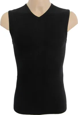 Produktbild von HERMKO 3050 Herren Muskelshirt V-Neck  aus 100% Baumwolle Atlethic Vest Unterhemd, Größe:D 6 = EU L, Farbe:schwarz