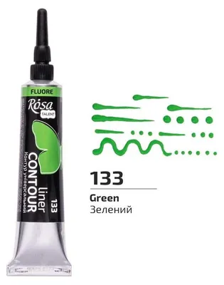 Obrázok produktu pre Akrylová farba contour green fluo no.133 20 ml Rosa Talent Koh-i-noor