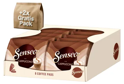 Produktbild von SENSEO Pads Typ Cappuccino Senseopads weich cremig 10 x 8 Getränke +2x8 Gratis