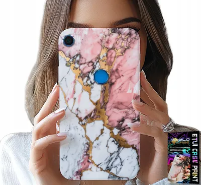Image de Étui Pour Huawei Y6S - Marbre Rose Et Blanc, Motifs De Pierre