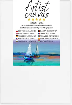 Immagine prodotto di Tela su telaio, 100% cotone, 280 g/m², fondo bianco 80X100 cm