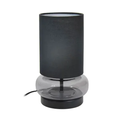 Zdjęcie produktu dla Lampa stołowa klosz z tkaniny Epiro czarna 1xE27x40W tkanina wym:24x15x15cm IP20 Italux