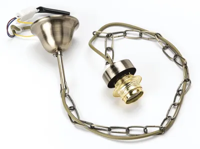 Kettenabhängung mit E27-Fassung, antik, 80 cm, Metall