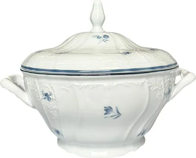 Produktbild von Thun 1794 Suppenschüssel, 2,5 l, Bernadotte, blaue Rosen, Porzellan Thun
