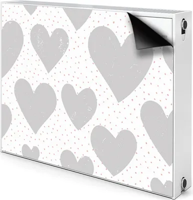 Produktbild von Magnet Verkleidung Abdeckung Heizkörperabdeckung Heizkörperabdeckung 110x60 cm  - Grau, herzen