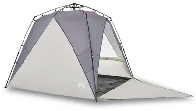 Image de vidaXL Tente de plage 4 personnes Gris Quick Release Étanche