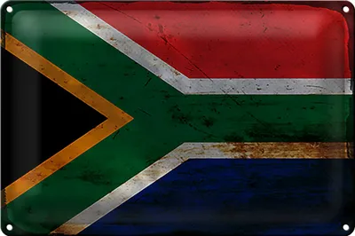 Produktbild von Blechschild Flagge Südafrika 40x30cm South Africa Rost