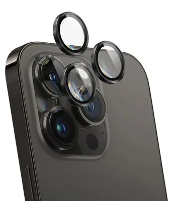Immagine prodotto di Force Glass, pellicola in vetro per la fotocamera posteriore di iPhone 15 Pro/15 Pro Max/14 Pro/14 Pro Max, nero