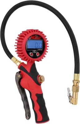 Produktbild von Famanu Digitales Reifenluftdruckmessgerät mit Inflator - 20" Schlauch