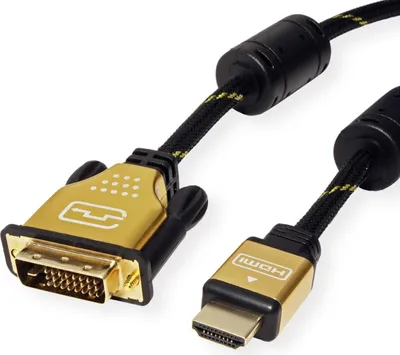 Produktbild von ROLINE GOLD Monitorkabel DVI (24+1) - HDMI, ST/ST, 1,5 m