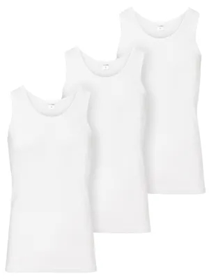 Image de Ladeheid - Maillot de corps sans manches pour homme en coton, lot de 3 pièces LA40-258 (blanc, XXL)