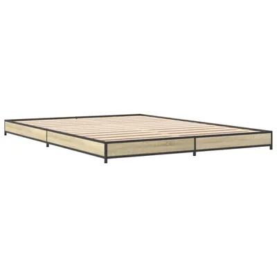 Produktbild von Bettgestell Sonoma-Eiche 120x200 cm Holzwerkstoff und Metall