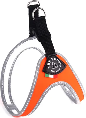 Produktbild von Tre Ponti Geschirr Easy Fit Classic mit Click-Verschluss div. Farben und Größen, Farbe:orange / reflekt, Größe:Gr.2.5 / 38-42cm / bis 6kg