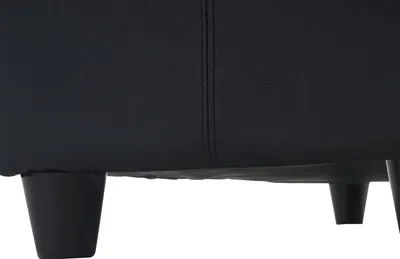 Obrázok produktu pre Úložná truhla Kriens, lavica, Imitácia kože, 45x114x45cm ~ čierna matná