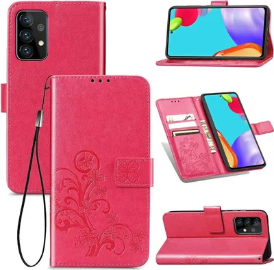 Produktbild von König Design Hülle kompatibel mit Samsung Galaxy A72 5G Kunstleder Handyhülle - Handy Case Rosa