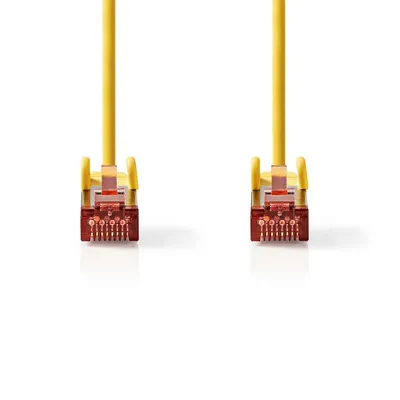 Image de Câble réseau CAT6 | RJ45 mâle | RJ45 mâle | S/FTP | 3.00 m | Rond | LSZH | Jaune | Sachet plastique