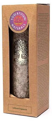 Immagine prodotto di Candela Alla Stearina Albero Della Vita Marrone Senza Profumo --set Da 2 Pz - 21x6,5 Cm