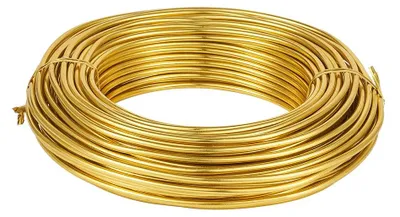 Aluminiumdraht 3 mm, 25 m, biegsam, flexibel, Gold, für Schmuck & Basteln