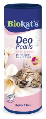 Obrázok produktu pre Biokat Deo Pearls Baby Powder – Prášok s vôňou, ktorý pomáha udržiavať čistotu a neutralizovať pachy