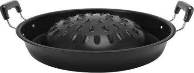 Produktbild von Aluminium-Grillpfanne für Holzkohle und Elektrik - 35cm - Schwarz