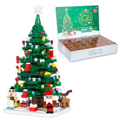 Obrázek produktu pro Adventní kalendář s stavebnicí na vánoční stromek