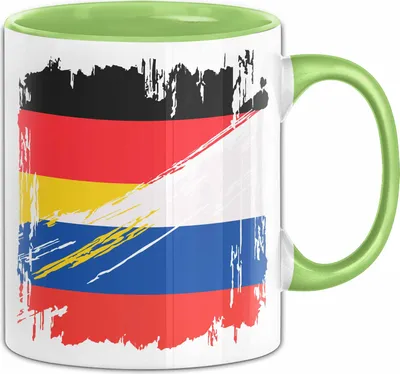 Produktbild von Russland Deutschland Flagge Halb Deutscher Halb Russe Fußball Germany 2024 Europa Russia (Grün)